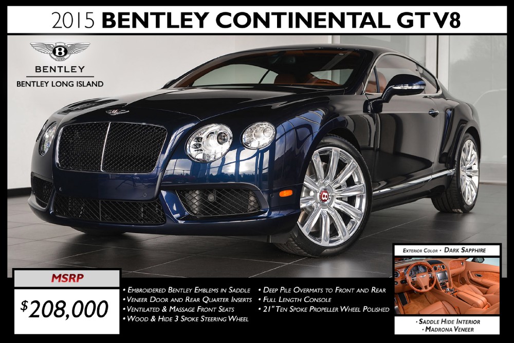 2015 Bentley Continental GT V8 Image 1