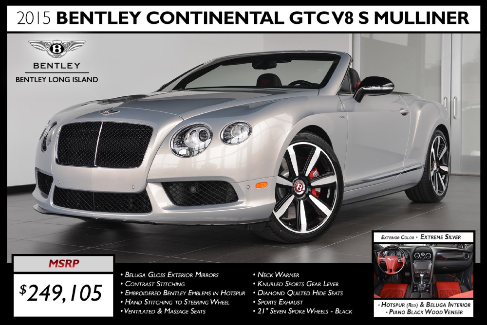 2015 Bentley Continental GT V8 S Convertible Image 1