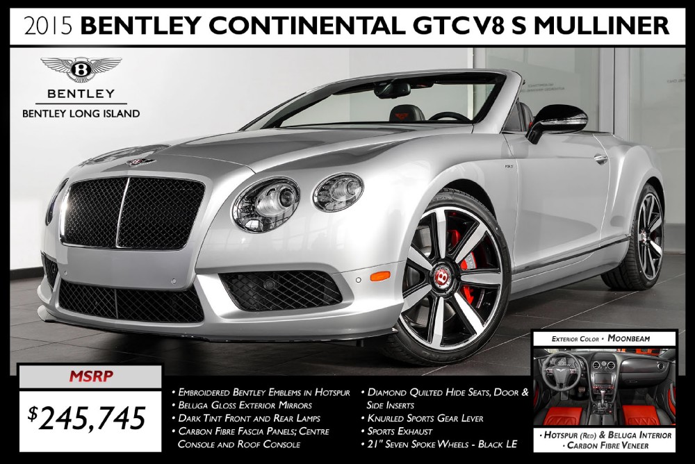 2015 Bentley Continental GT V8 S Convertible Image 1
